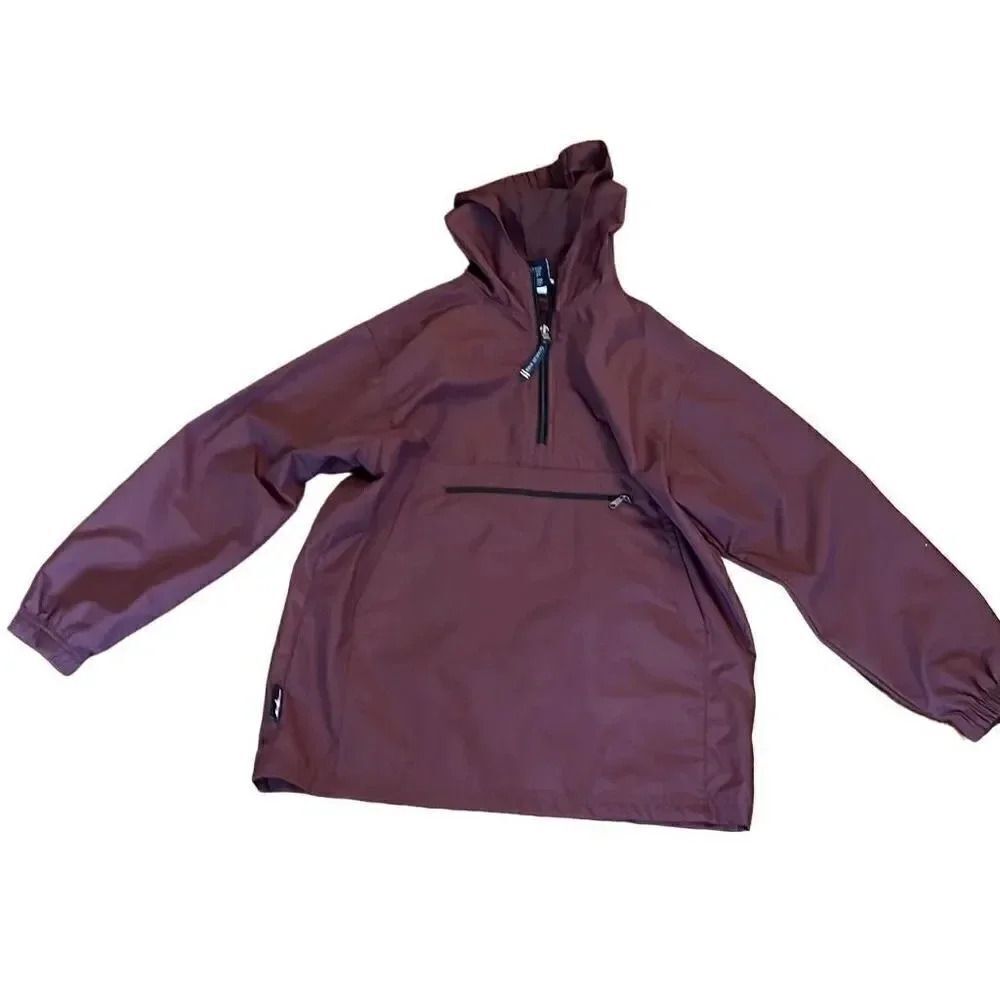 Charles river boys burgundy rain jacket size large, 14/16